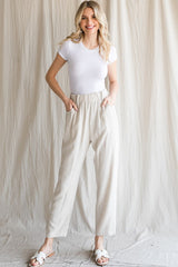 Skinny linen pants