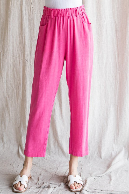 Skinny linen pants