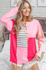 Striped Contrast Top
