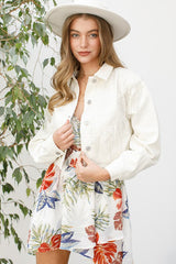 Chevron rhinestone denim jacket